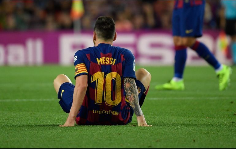 Messi sufre una elongación en el aductor izquierdo